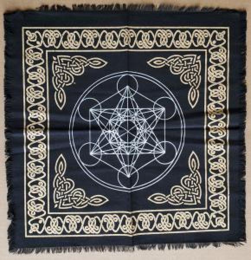 Metatrons Cube Altar Cloth 18x18 image 0