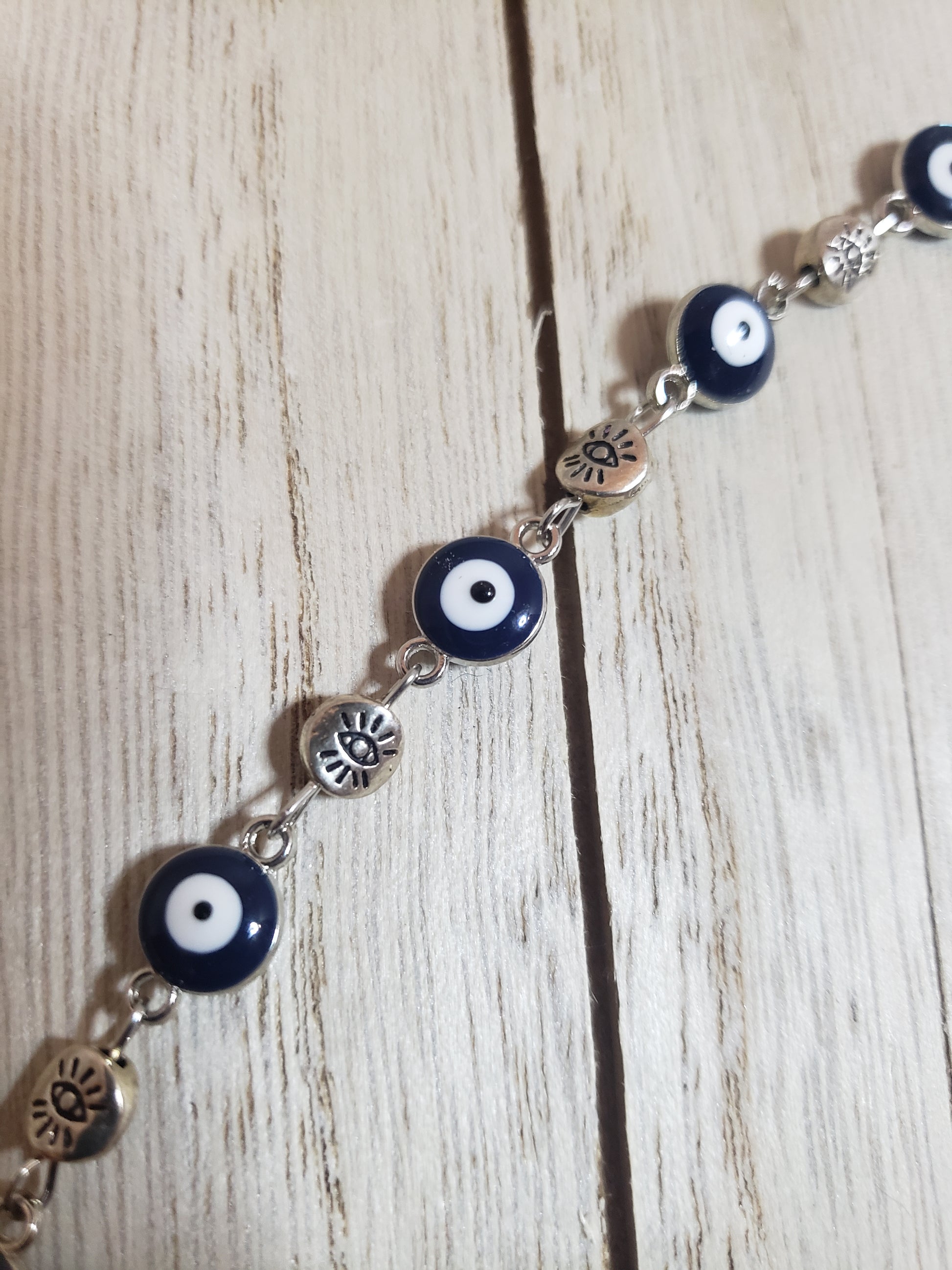 Blue Evil Eye Bracelet 8" image 1