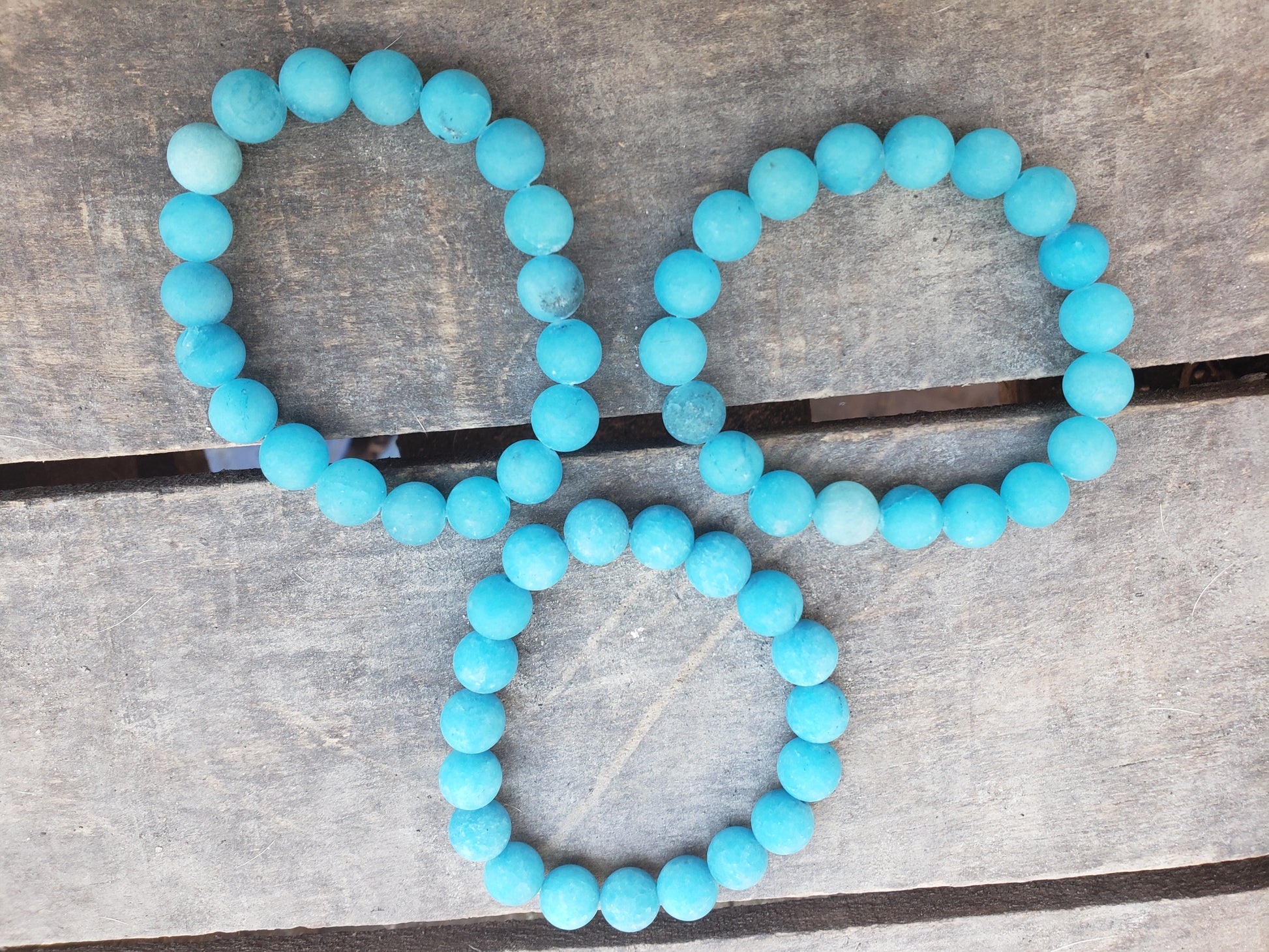 Blue River Amazonite Matte Bracelet 10mm image 2
