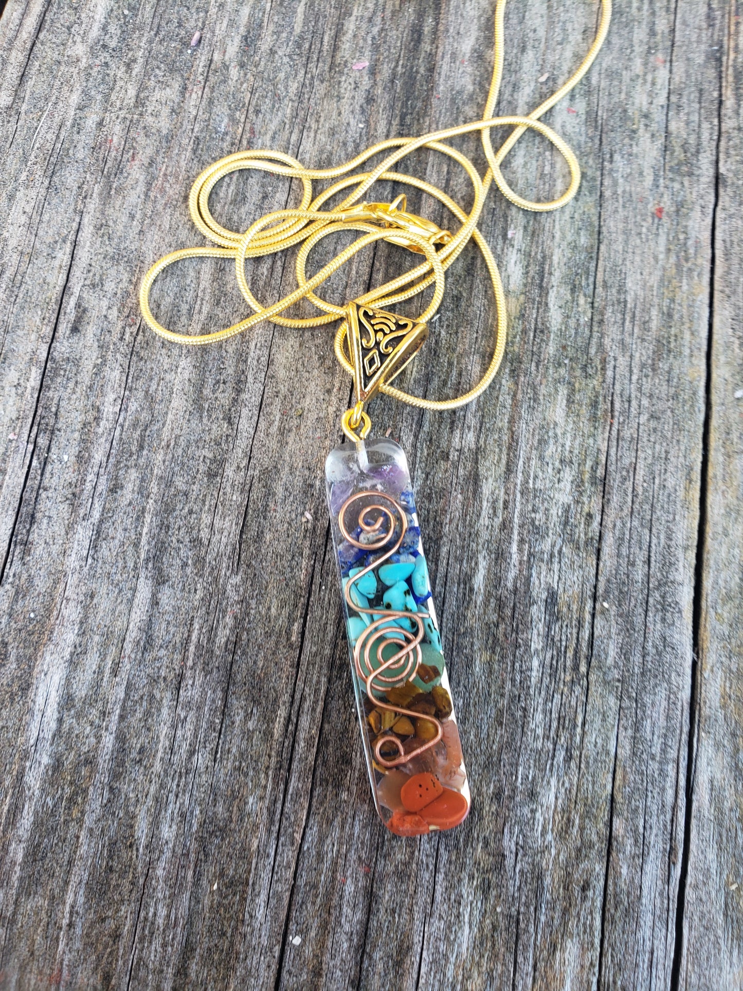 7 Chakra Stone Necklace image 0