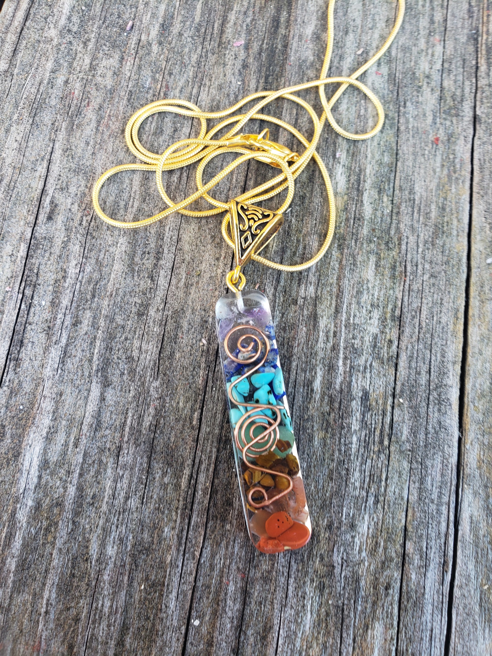 7 Chakra Stone Necklace image 0