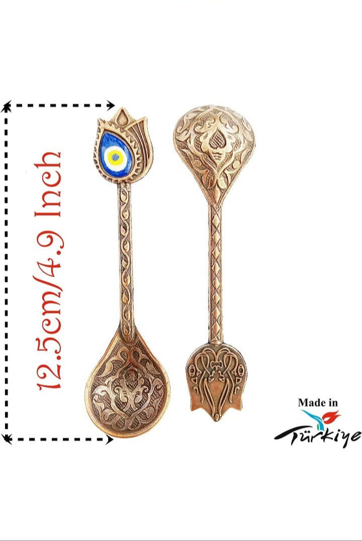 Evil Eye Nazar Bronze Stirring Spoon image 1