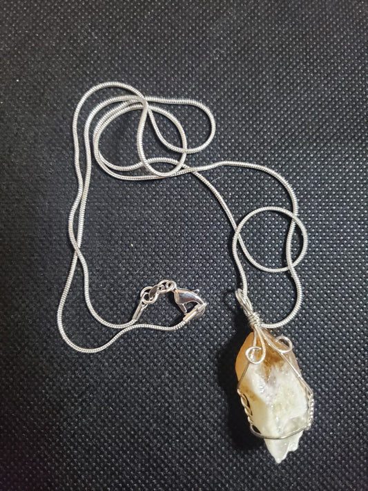 Citrine Wire Wrapped Necklace image 0