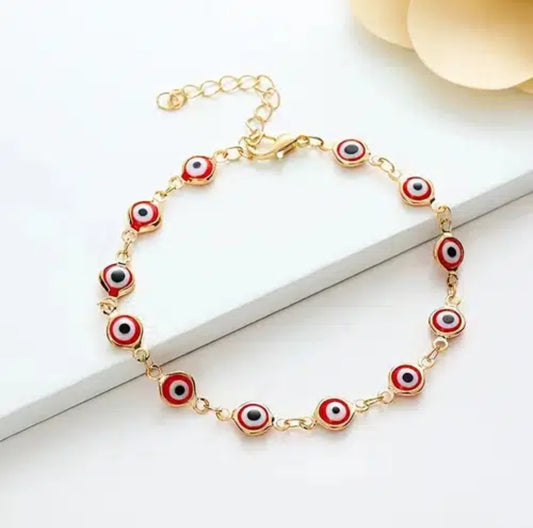 Red Evil Eye Bracelet 8" image 0