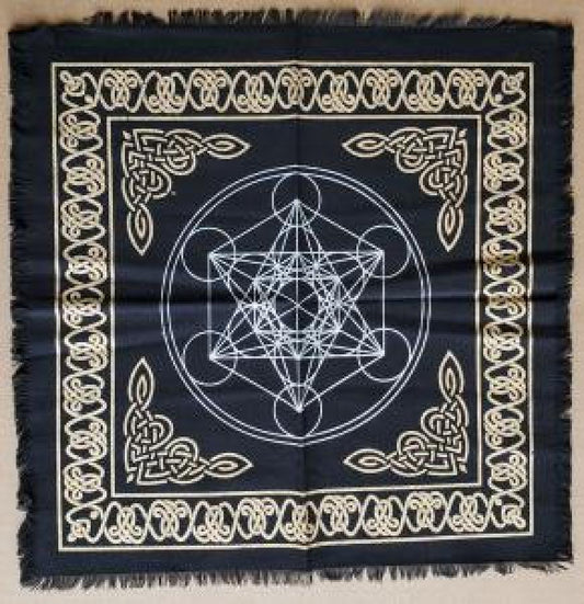 Metatrons Cube Altar Cloth 18x18 image 0
