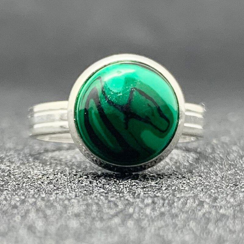 10 Mm Natural Stone Open Rings for Woman image 3