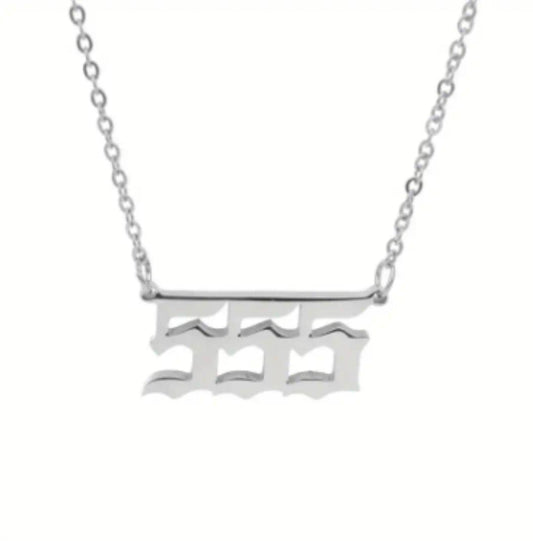 555 Sliver Pendant Necklace