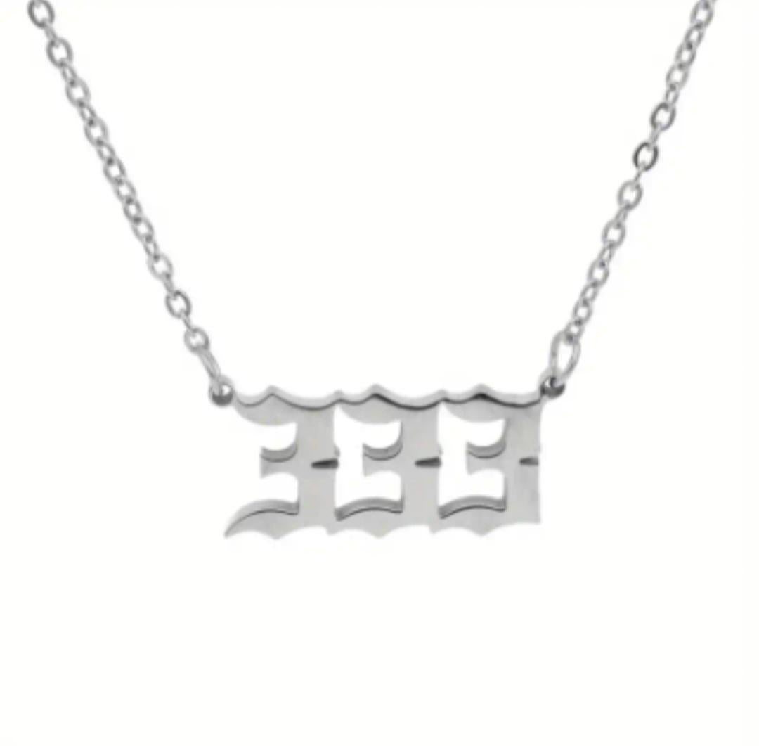 333 Sliver Pendant Necklace