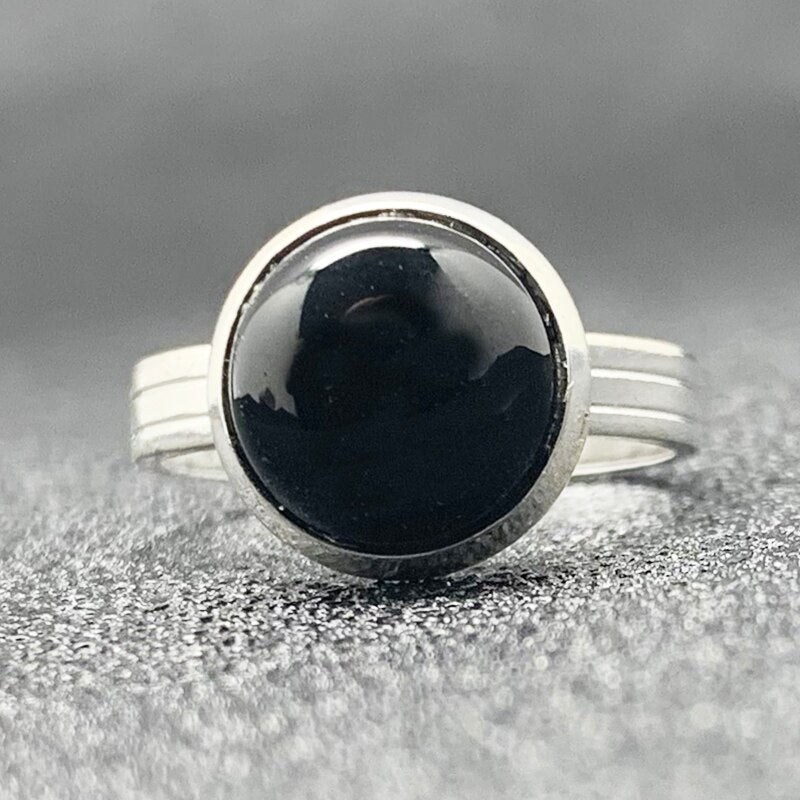 10 Mm Natural Stone Open Rings for Woman image 2