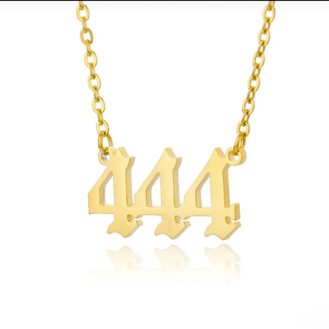 444 Gold Pendant Necklace