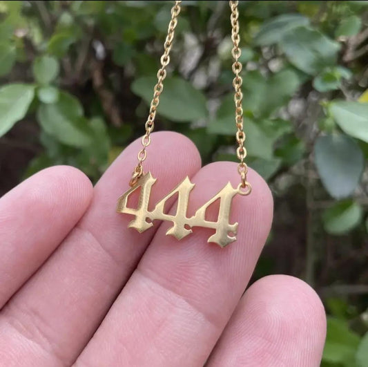 444 Gold Pendant Necklace