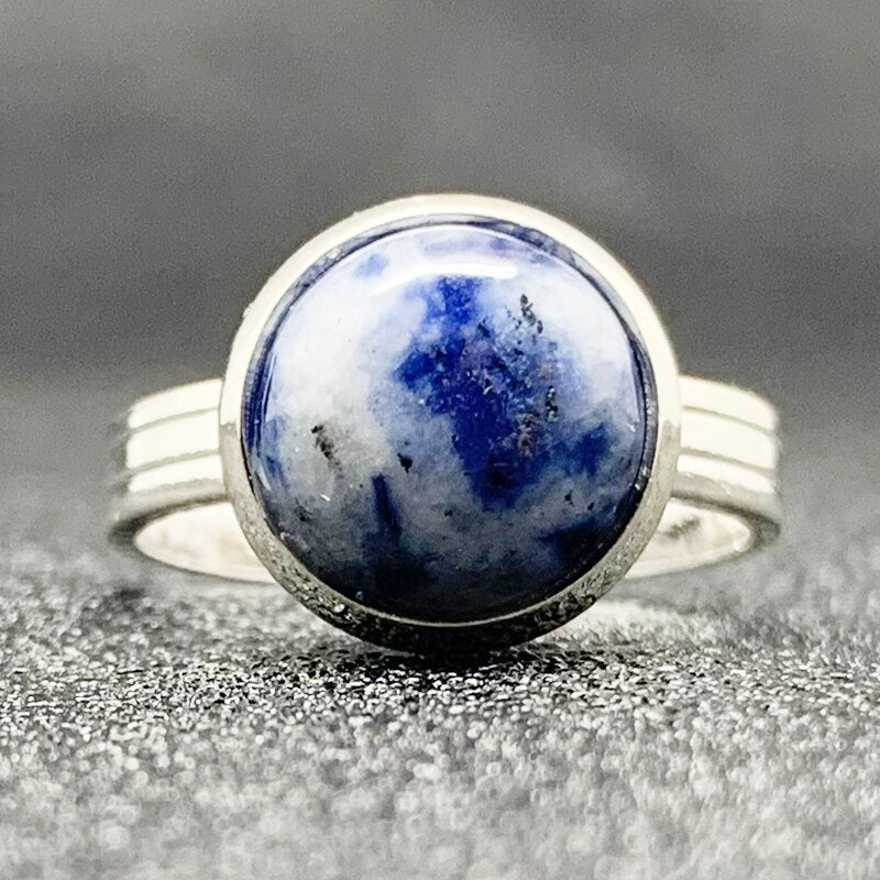 10 Mm Natural Stone Open Rings for Woman image 5
