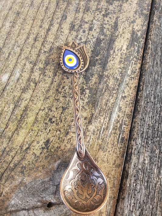 Evil Eye Nazar Bronze Stirring Spoon image 0